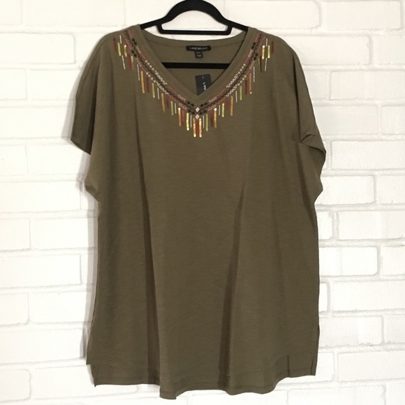 Lane Bryant Tops - NWT Embellished Tee